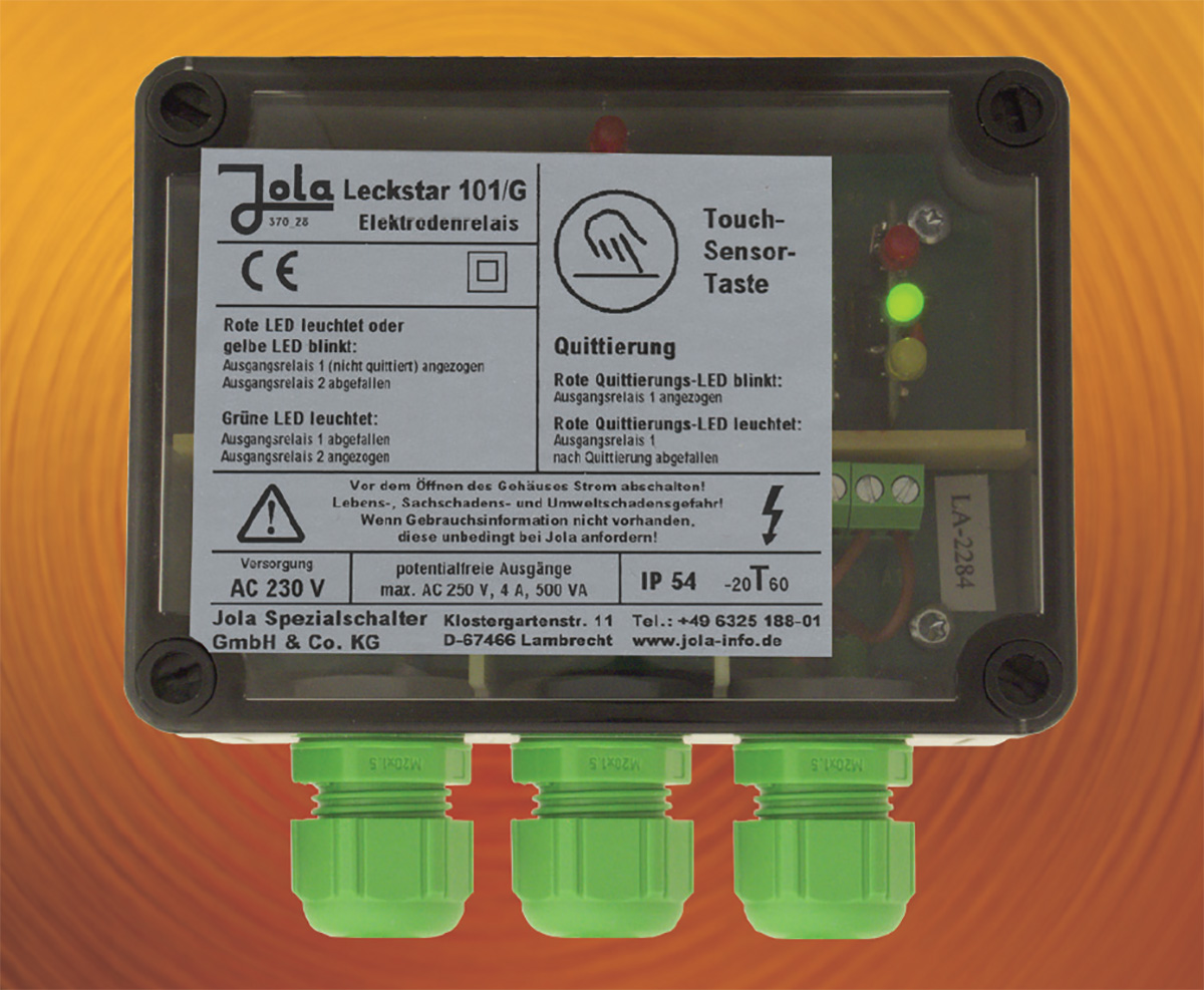 JOLA Leckstar 101 Elektrodenrelais Überwachungsrelais AC24V 250V ausg Inkl MwSt